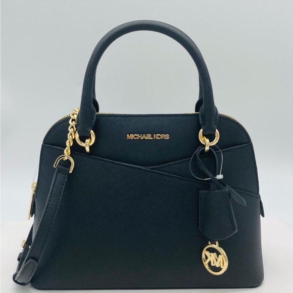 Michael Kors Jet Set Travel Medium Dome Satchel Crossbody Black - Picture 4 of 12